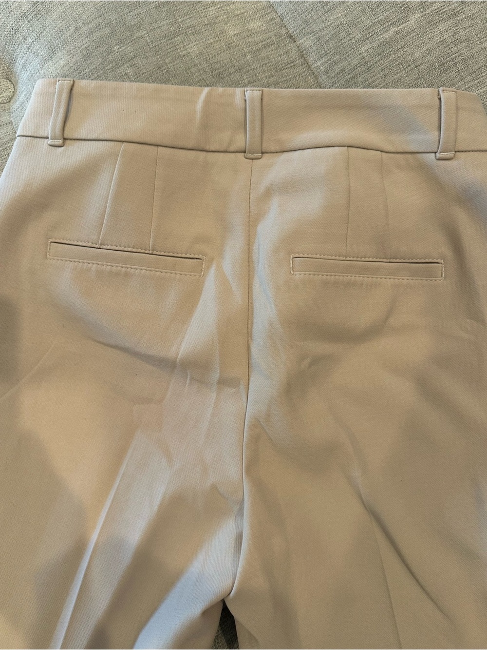 White House Black Market Slim Straight Dress Pants in Light Tan - Picture 3 of 3